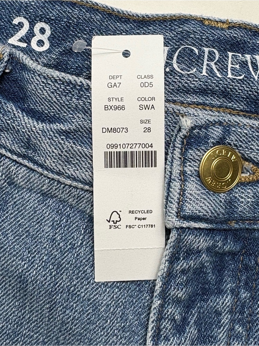 NWT J Crew Low Rise Wide Leg Jeans Sydney Wash 28 Cotton Relaxed Fit - Picture 12 of 12